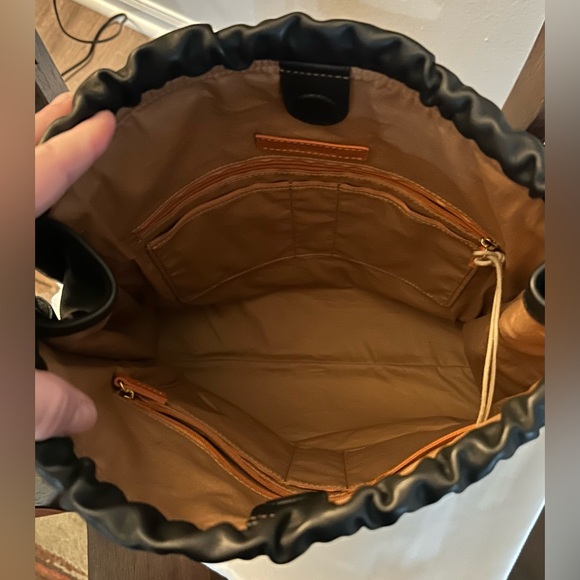 Black Leather Hobo Bag; new and beautiful. - Picture 8 of 14